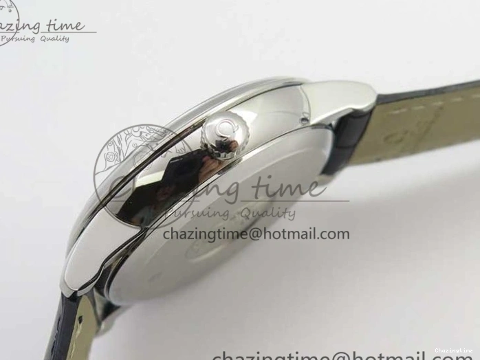 0327 Timeless De Ville Prestige Real PR SS ZF 1:1 Best Edition Gray Dial Blue Markers on Blue Leather Strap MIYOTA 7936